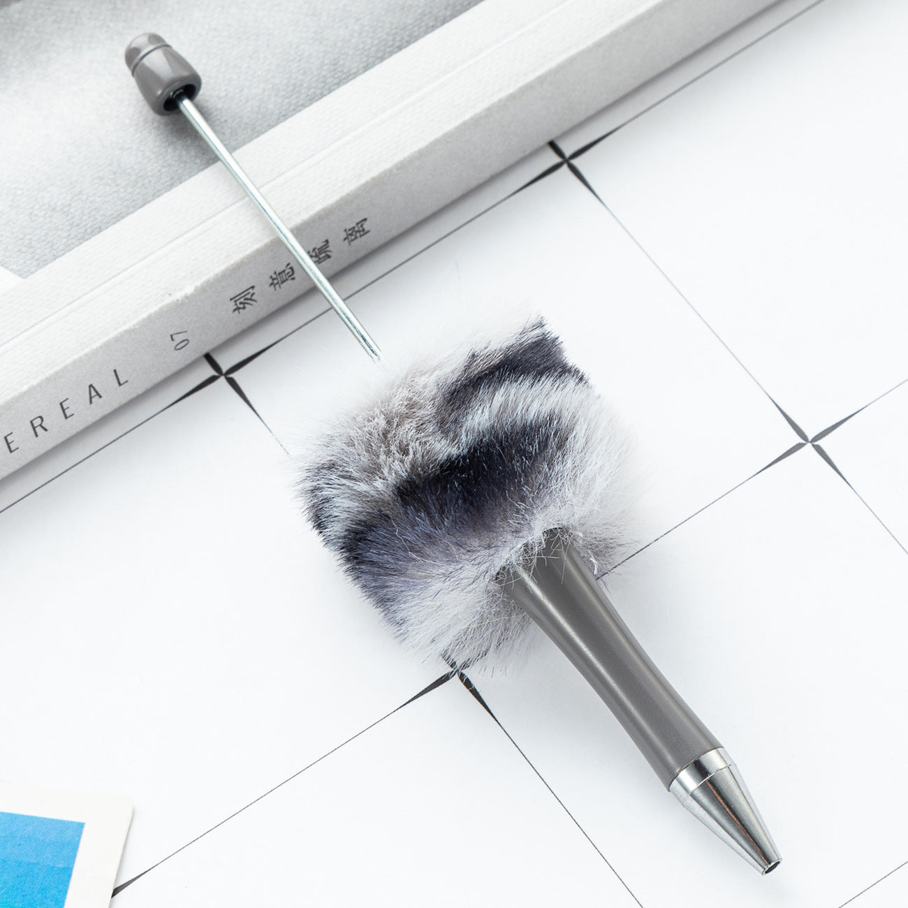 Wholesale Beadable Pen DIY Leopard Print Plush Beads